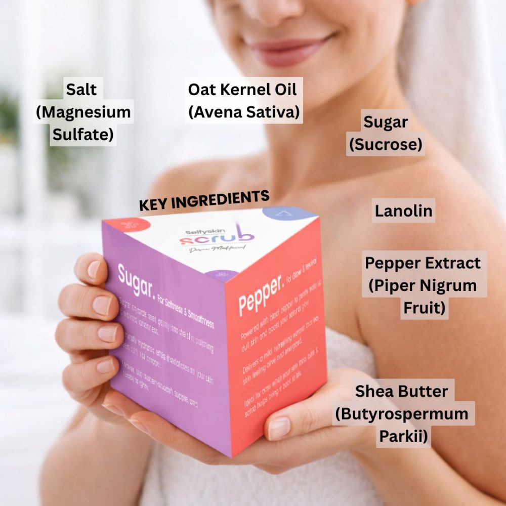 SelfySkin Scrub – Derma Medifacial (Salt • Pepper • Sugar)