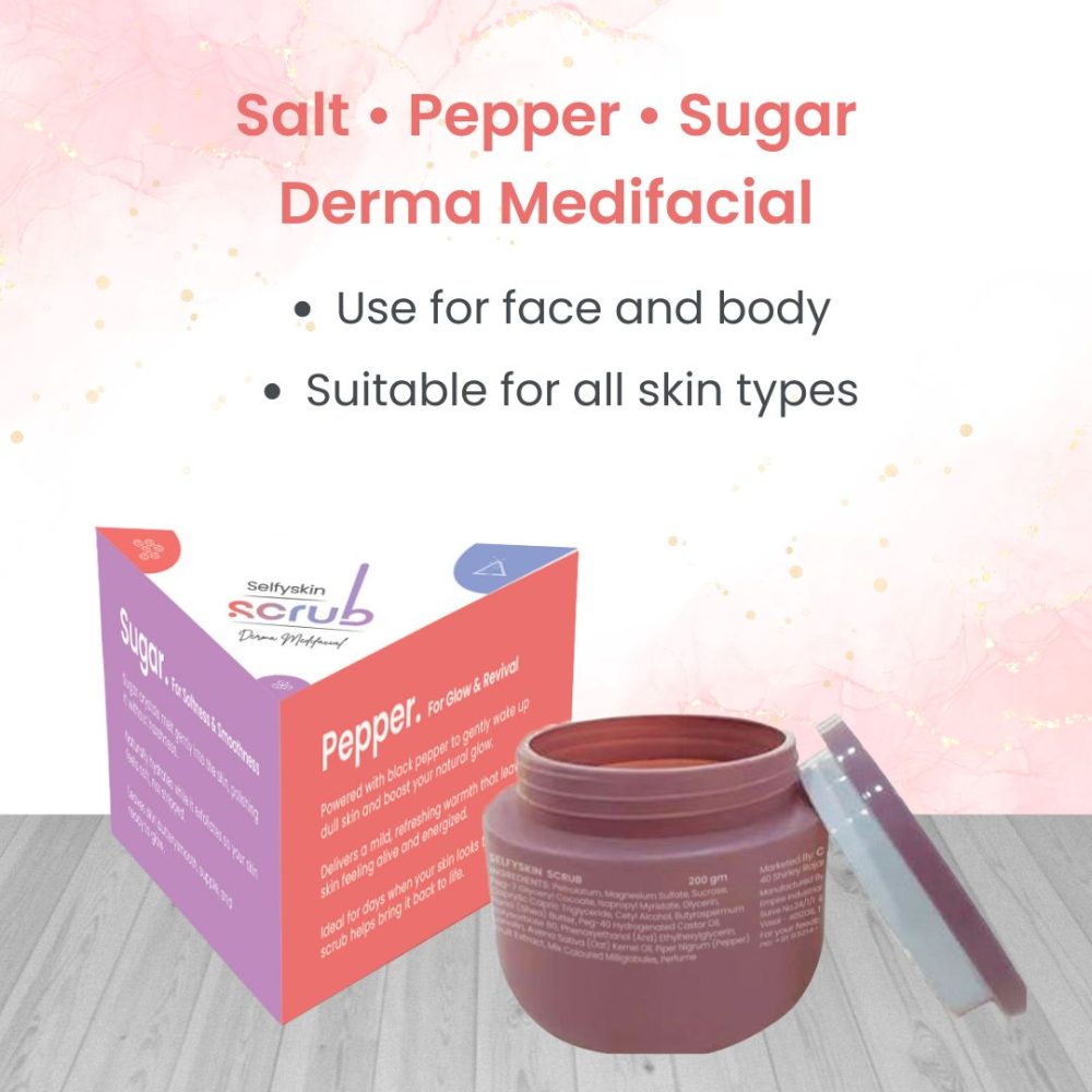SelfySkin Scrub – Derma Medifacial (Salt • Pepper • Sugar) - Image 4